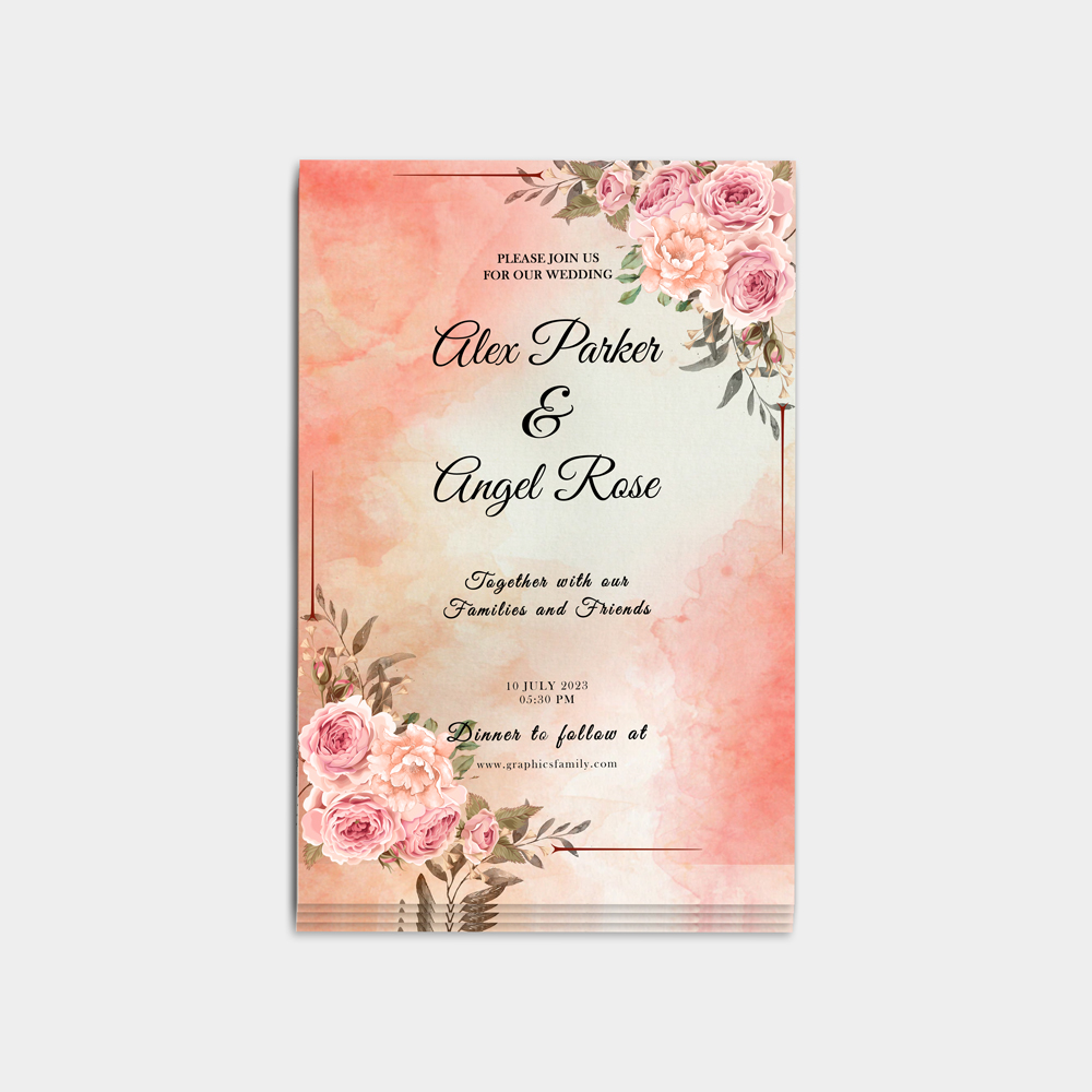 wedding card print